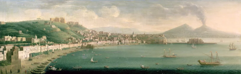 Uitzicht op Napels vanuit het westen, 1730